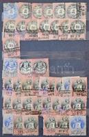 Okmánybélyeg tétel: 1.100 db okmánybélyeg, 80%-ban 1900 előtti anyag, átnézetlen tétel hagyatékból 1...