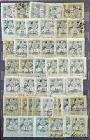 Okmánybélyeg tétel: 1.100 db okmánybélyeg, 80%-ban 1900 előtti anyag, átnézetlen tétel hagyatékból 1...