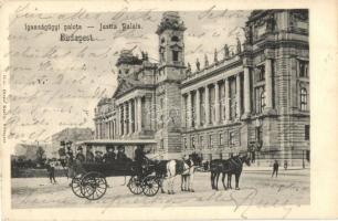 1905 Budapest V. Igazságügyi palota, négyesfogat, hintó. Divald Károly 11. sz. (apró szakadás / tiny tear)