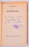 Vihar Béla: Kígyóének. Bp., 1970, Szépirodalmi. Kiadói egészvászon-kötés, kiadói szakadozott papír v...