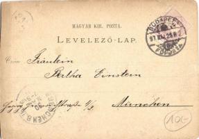 1897 (Vorläufer!) Budapest, Parlament, Országház, Bazilika, lóvasút. Louis Glaser Art Nouveau, flora...