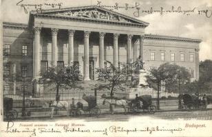 1905 Budapest VIII. Nemzeti Múzeum, hintók. Divald Károly 566. sz. (EK)