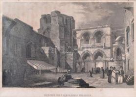 Bibliai, közel-keleti tájak, 6 db acélmetszet, papír, különböző méretben