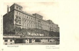 Budapest V. Hotel Hungária szálloda, magyar zászló. Dr. Trenkler Co.