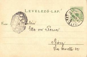 1901 Budapest V. Ferenc József tér, Tudományos Akadémia, rakpart. G. Rüger & Co. Photogr. Erdély...