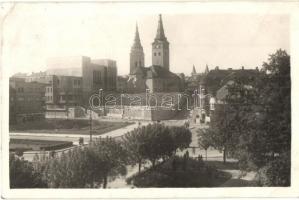 1949 Zsolna, Sillein, Zilina; Fő tér, Szentháromság templom / main square, Trinity church (EK)