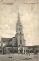 1917 Újszentanna, Szentanna, Santana; Római katolikus templom / church (aprócska lyuk / tiny pinhole)