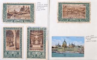 Budapest - 5 db Szent István Jubileumi Év (1038-1938) képeslap 2 db albumlapon / 5 postcards of the Stephen I of Hungary Jubilee Year (1038-1938) on 2 album sheets