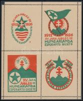1926 15 éves a Magyar Eszperantó Társaság levélzáró kisív