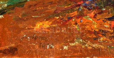 Katona jelzéssel: Erdőszél műúttal. Olaj, vászon, 50×60 cm