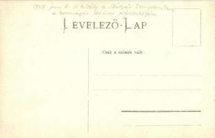 1907 Budapest I. Ferenc József császár a Mátyás templom előtt koronázásának 40. évfordulóján / Franz...
