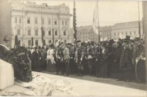 1907 Budapest I. Ferenc József császár koronázásának 40. évfordulóján / Franz Joseph at the 40th anniversary of his coronation. Békei Ödön photo