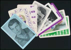 cca 1970-1980 Foci és sport kártyanaptárak, belépőjegyek