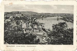 Budapest, hidak - 5 db régi képeslap / 5 pre-1945 postcards