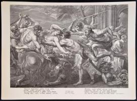 Rubens 27 metszetének nagyméretű reprodukciója műbőr mappában kísérő szöveggel 47x37 cm