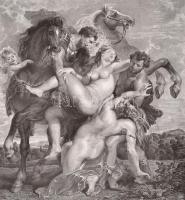 Rubens 27 metszetének nagyméretű reprodukciója műbőr mappában kísérő szöveggel 47x37 cm