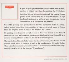 Rubens 27 metszetének nagyméretű reprodukciója műbőr mappában kísérő szöveggel 47x37 cm