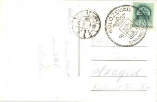 Kolozsvár, Cluj; Nemzeti színház magyar címerrel / National museum with Hungarian coat of arms. phot...