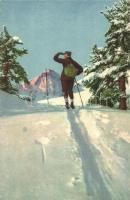 Skiing, skiers, winter sport