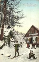 Hans Zisser Turistenhaus. Schüsserlbrunn 1363 m am Fusse des Hochlantsch 1722 m / Winter sport, chalet, tourist house, skiing, sledding