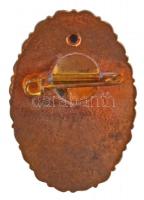 DN "Zrínyi Ilona(?)" zománcozott, aranyozott jelvény (24x35mm) T:2