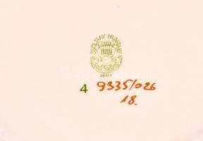 Zsolnay pillangó mintás tálka, kézzel festett, jelzett, hibátlan, d:12 cm