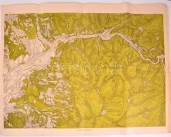cca 1920 7 db nagyméretű erdélyi domborzati térkép kiváló állapotban / 7 geograhical maps of parts of Transylvania 80x65 cm