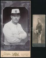 cca 1880 -1900 3 db keményhátú katona fotó 21x11 cm