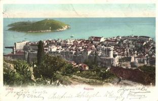 2 db RÉGI horvát városképes lap; Ragusa, Buccari / 2 pre-1915 Croatian town-view postcards; Dubrovni...