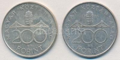 1994. 200Ft Ag "Deák" (2x) T:2