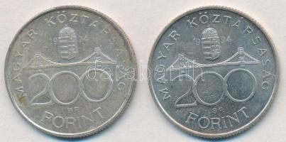 1994. 200Ft Ag "Deák" (2x) T:2
