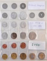 ~205db-os vegyes fémpénz tétel, nagyrészt forint korszak, valamint kevés külföldi érme, közte osztrá...