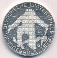 Ausztria 1976. 100Sch Ag Innsbruck - XII. téli olimpia / Síelő T:1 (eredetileg PP) Austria 1976. 100 Schilling Ag Winter Olympics Innsbruck / Skier C:UNC (originally PP) Krause KM#2928