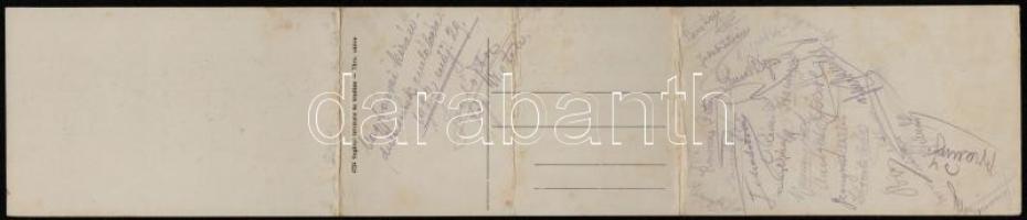 Felsőbánya, Baia Sprie; Bódi-tó. Három részes panorámalap. Vagányi felvétele és saját kiadása / Lacu...