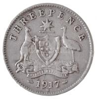 Ausztrália 1917M 3p Ag "V. György" T:2-
Australia 1917M 3 Pence Ag "George V" C...
