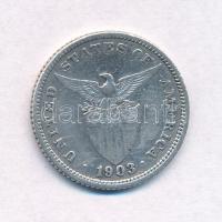 Fülöp-szigetek / Amerikai Egyesült Államok Közigazgatás 1903. 20c Ag T:2 
Philippines / United Stat...