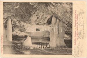1903 Dobsina, Dobschau; Eishöhle Dobsina / Dobsinai jégbarlang, belső. Kiadja Fejér E. / La grotte glaciere de Dobsina / ice cave interior (EK)