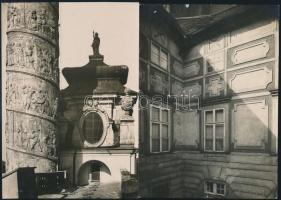 Bruno Reiffenstein (1868-1951): Bécsi városképek 4 db feliratozott, pecséttel és szárazpecséttel jel...