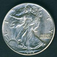 USA 1942. 1/2$ Ag "Walking" T:2+