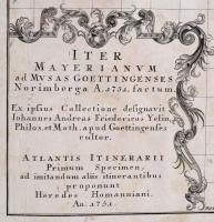 1751 Iter Mayerianum ad Musas Goettingenses Norimberga anno 1751 factum, Tobias Mayer (1723-1762) cs...