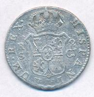 Spanyolország ~1820CJ 2R Ag "VII. Ferdinánd" (5,8g) T:3 k.
Spain ~1820CJ 2 Reales Ag &quo...