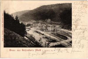 1902 Bockau (Zwickau), Gruss aus Schindler Werk / industrial railway, Blue colour works