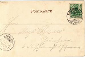 1902 Bockau (Zwickau), Gruss aus Schindler' Werk / industrial railway, Blue colour works