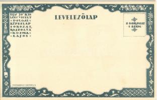 Fogkefe. Egy jó kislány viselt dolgai I. sorozat 1. szám / Toothbrush. Hungarian art postcard s: Koz...