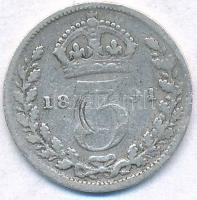 Nagy-Britannia 1891. 3p Ag "Viktória" T:3
Great Britain 1891. 3 Pence Ag "Victoria&q...