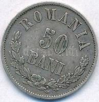 Románia 1873. 50b Ag T:2,2- Romania 1873. 50 Bani Ag C:XF,VF Krause KM#9