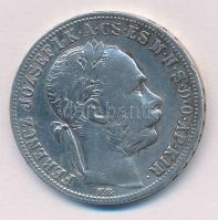 1891KB 1Ft Ag "Ferenc József / Fiume címer" T:2- ph. Adamo M15