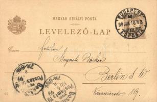 1899 Budapest, Ezredéves Országos Kiállítás, Mátyás királlyá való kikiáltása, litho barna 2 Kr. Ga. ...