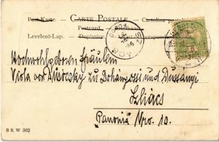 1903 Girls posing with pigs. B.R.W. 362. Unsigned Raphael Kirchner