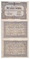 1849. 2Ft "Kossuth bankó" (3x) "GT h. 2884", "GT n. 2886", "GT e....